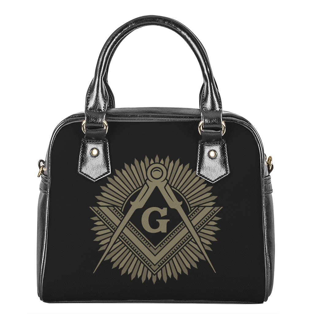 Masonic Freemasonry Print Shoulder Handbag
