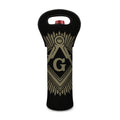 Masonic Freemasonry Print Single Neoprene Wine Tote