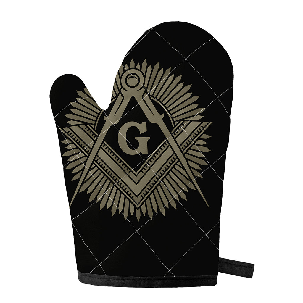 Masonic Freemasonry Print Single Oven Mitt