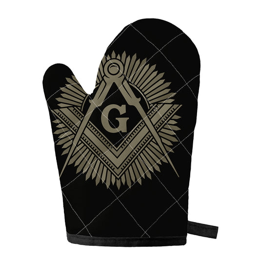 Masonic Freemasonry Print Single Oven Mitt