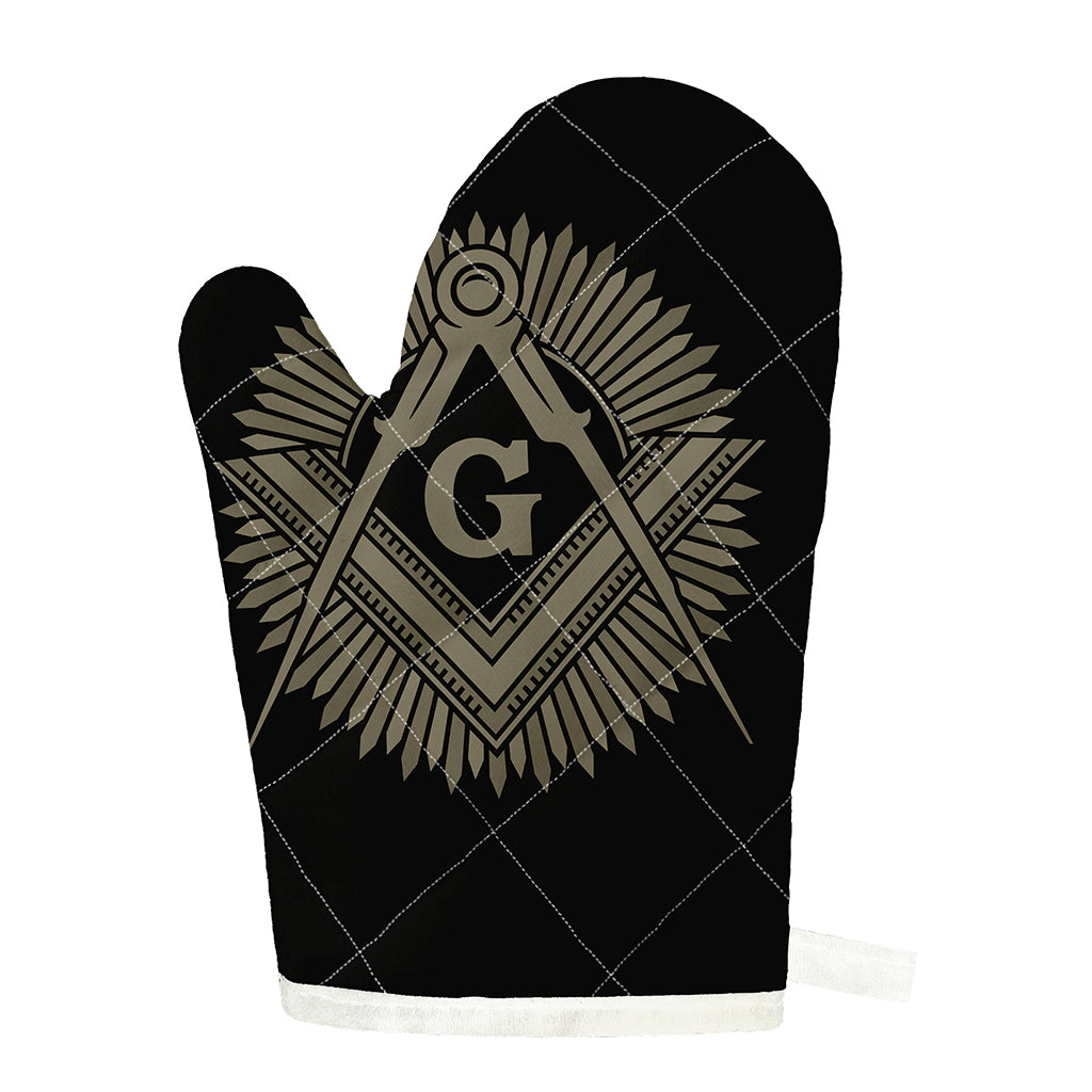 Masonic Freemasonry Print Single Oven Mitt