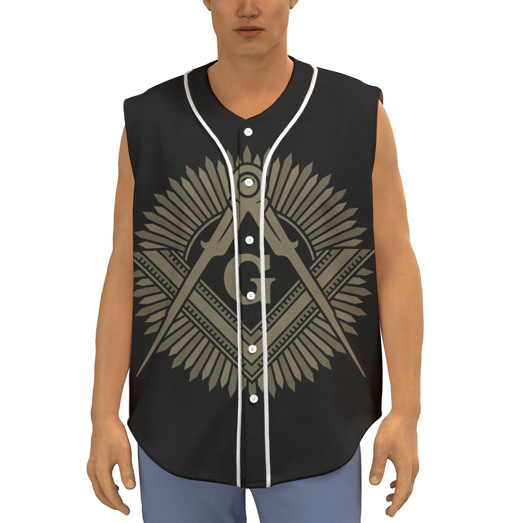 Masonic Freemasonry Print Sleeveless Baseball Jersey