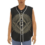 Masonic Freemasonry Print Sleeveless Baseball Jersey