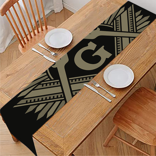 Masonic Freemasonry Print Table Runner