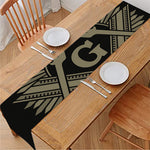 Masonic Freemasonry Print Table Runner