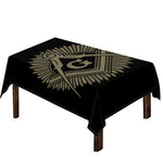 Masonic Freemasonry Print Tablecloth