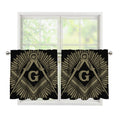 Masonic Freemasonry Print Tier Curtains