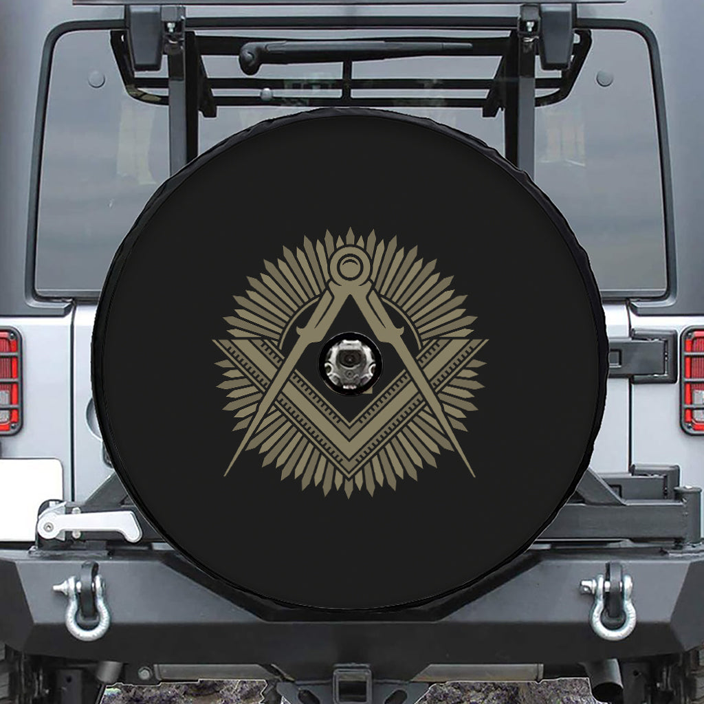 Masonic Freemasonry Print Tire Cover With Camera Hole