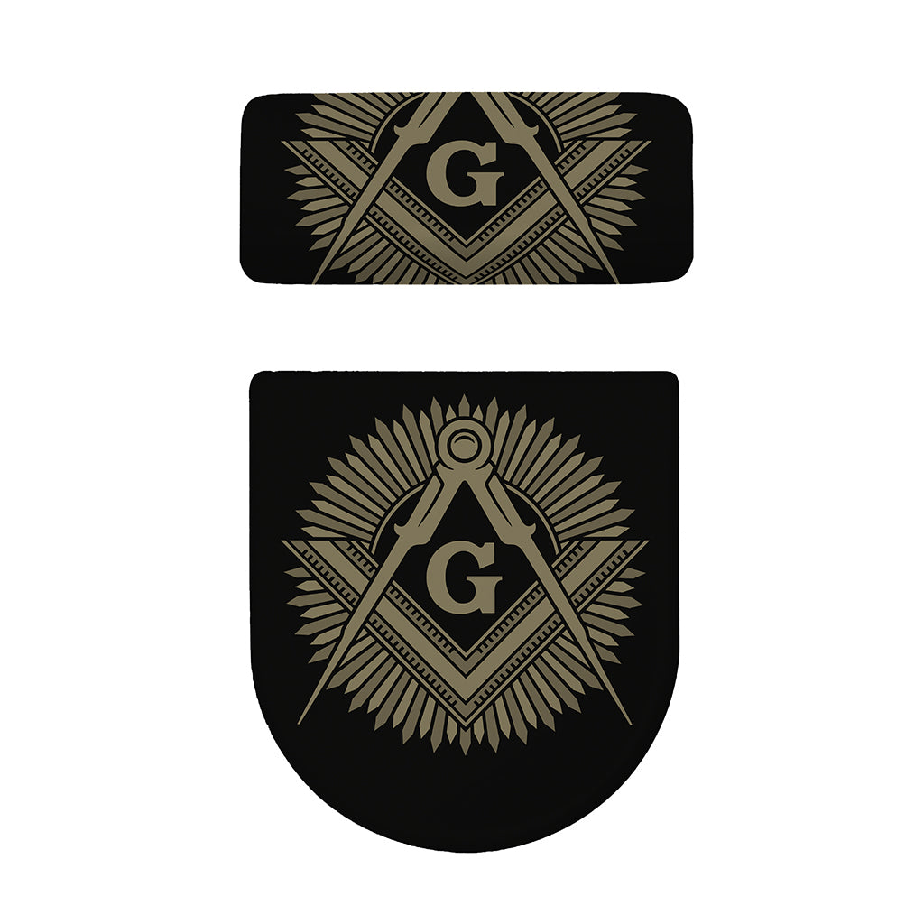 Masonic Freemasonry Print Toilet Lid And Tank Cover Set