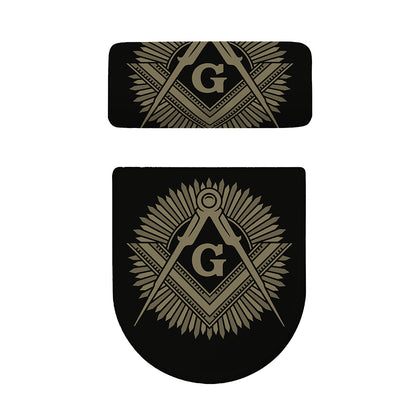Masonic Freemasonry Print Toilet Lid And Tank Cover Set