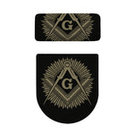Masonic Freemasonry Print Toilet Lid And Tank Cover Set
