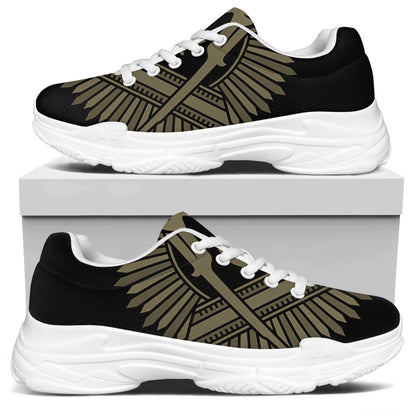 Masonic Freemasonry Print White Chunky Shoes