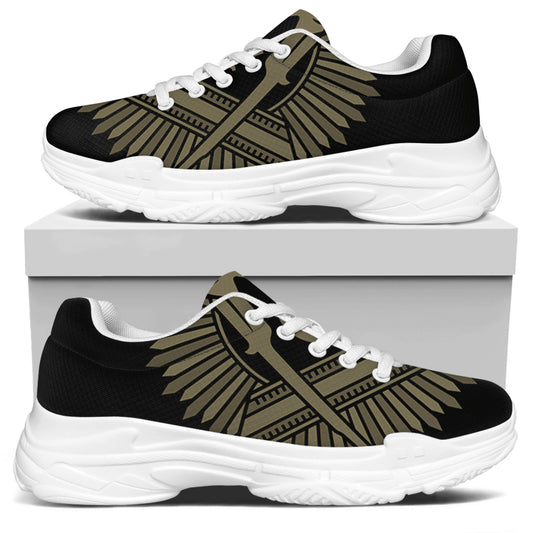 Masonic Freemasonry Print White Chunky Shoes
