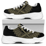 Masonic Freemasonry Print White Chunky Shoes