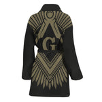 Masonic Freemasonry Print Women's Bathrobe