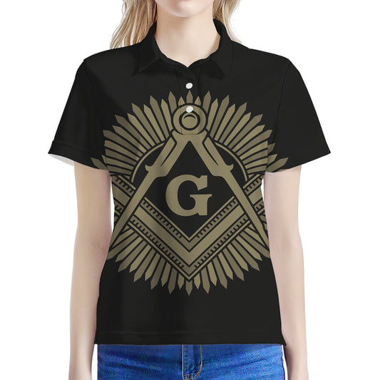 Masonic Freemasonry Print Women's Polo Shirt