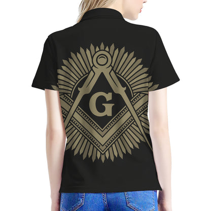 Masonic Freemasonry Print Women's Polo Shirt