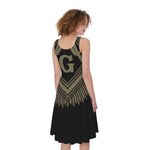 Masonic Freemasonry Print Women's Sleeveless Dress
