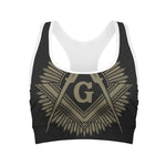 Masonic Freemasonry Print Women's Sports Bra