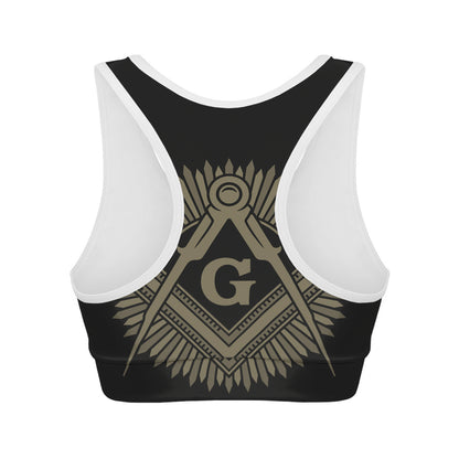 Masonic Freemasonry Print Women's Sports Bra