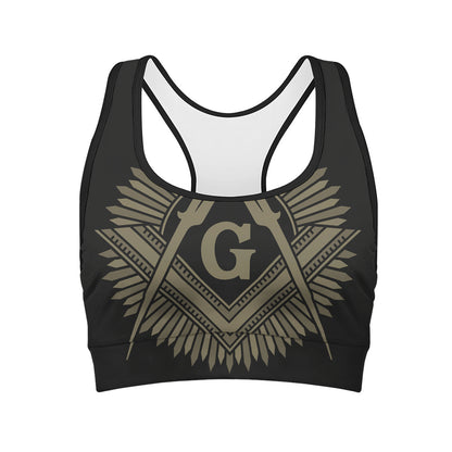 Masonic Freemasonry Print Women's Sports Bra
