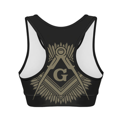 Masonic Freemasonry Print Women's Sports Bra