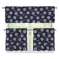 Maya Symbol Pattern Print 3 Piece Kitchen Curtains