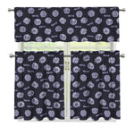 Maya Symbol Pattern Print 3 Piece Kitchen Curtains