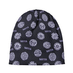 Maya Symbol Pattern Print Beanie