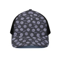 Maya Symbol Pattern Print Black Mesh Trucker Hat