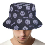 Maya Symbol Pattern Print Bucket Hat
