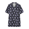 Maya Symbol Pattern Print Cotton Hawaiian Shirt