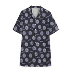 Maya Symbol Pattern Print Cotton Hawaiian Shirt