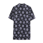 Maya Symbol Pattern Print Cotton Hawaiian Shirt