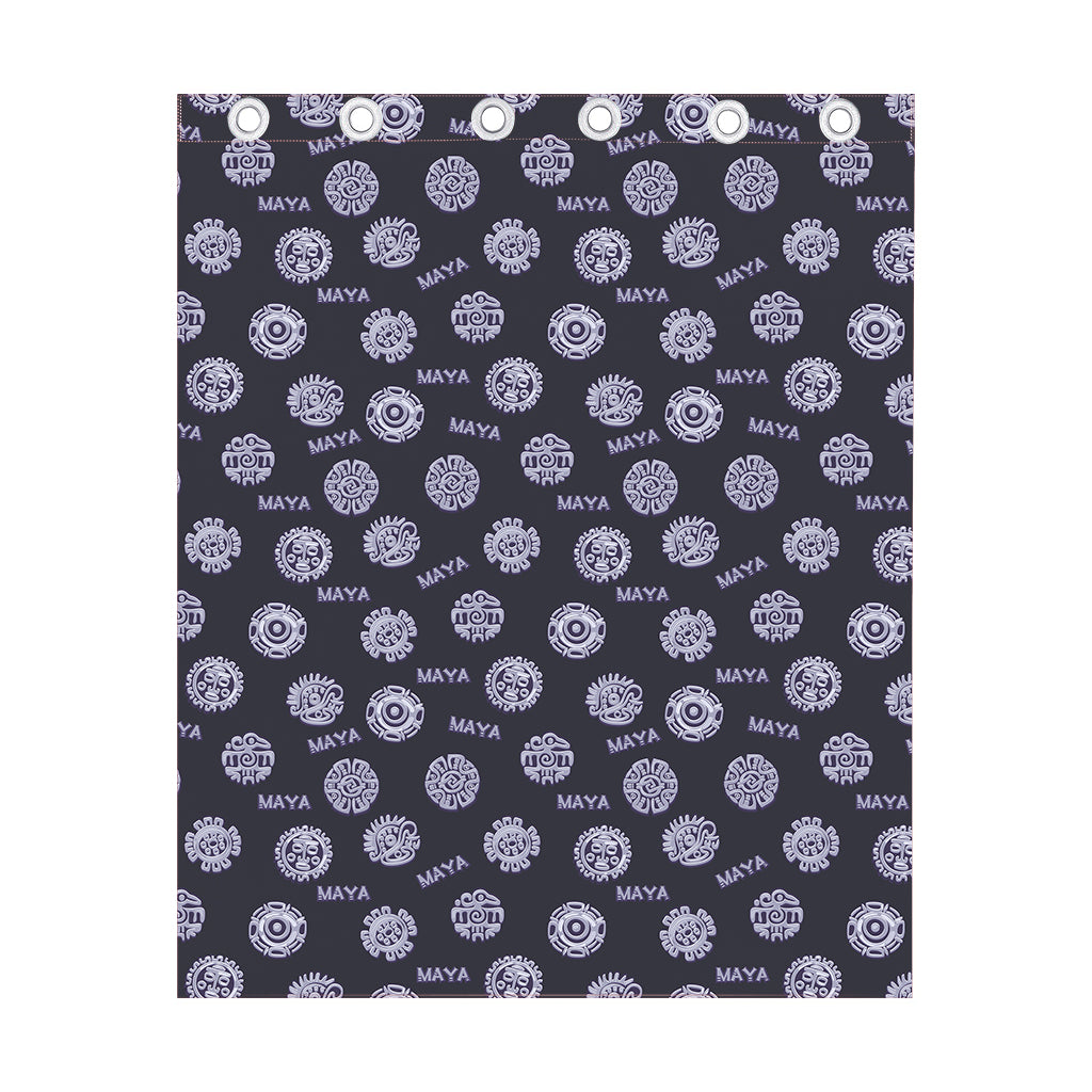 Maya Symbol Pattern Print Curtain