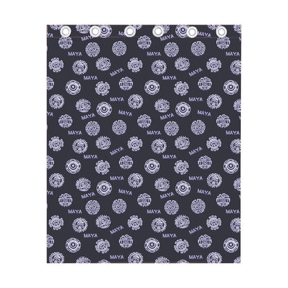Maya Symbol Pattern Print Curtain