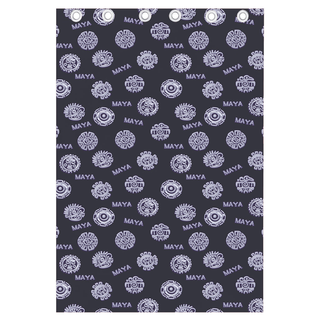 Maya Symbol Pattern Print Curtain