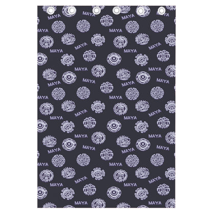 Maya Symbol Pattern Print Curtain