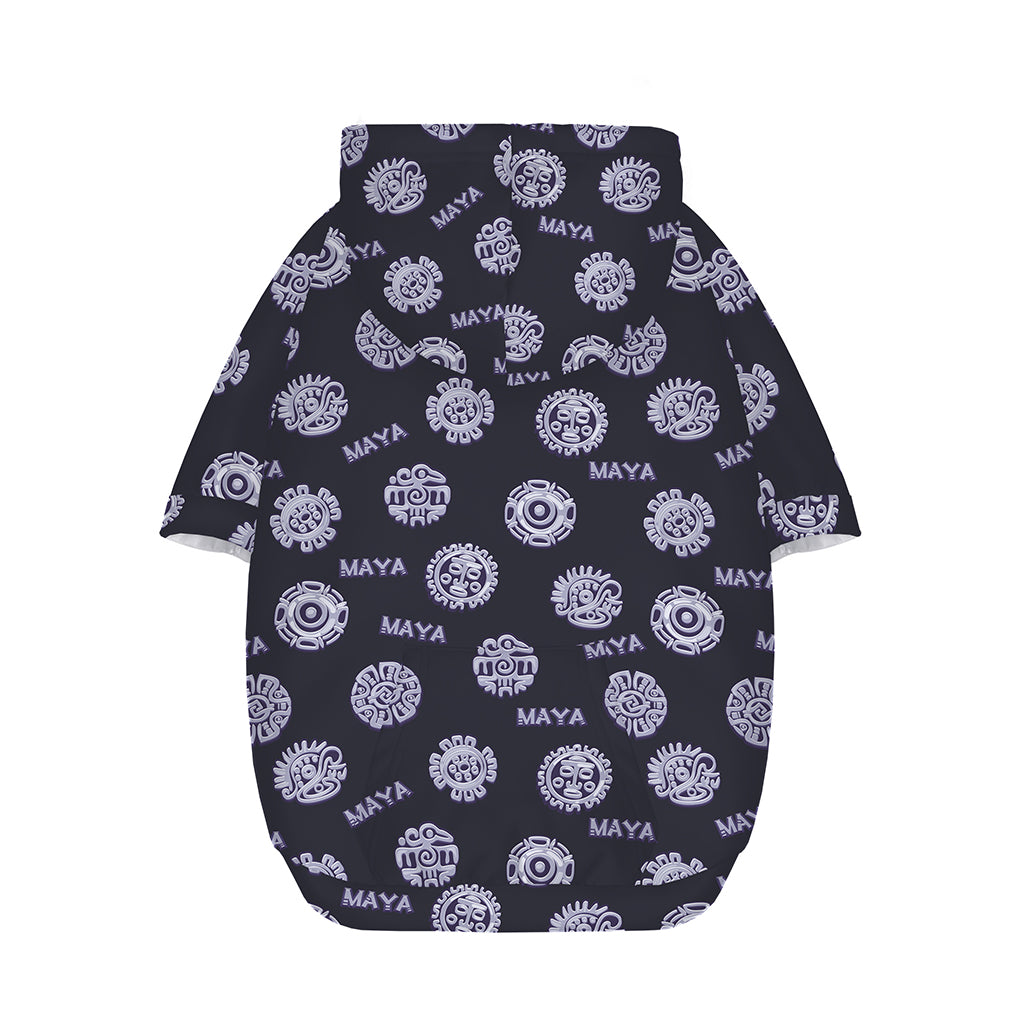 Maya Symbol Pattern Print Dog Zip Up Hoodie