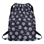 Maya Symbol Pattern Print Drawstring Backpack