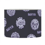Maya Symbol Pattern Print Drum Lamp Shade