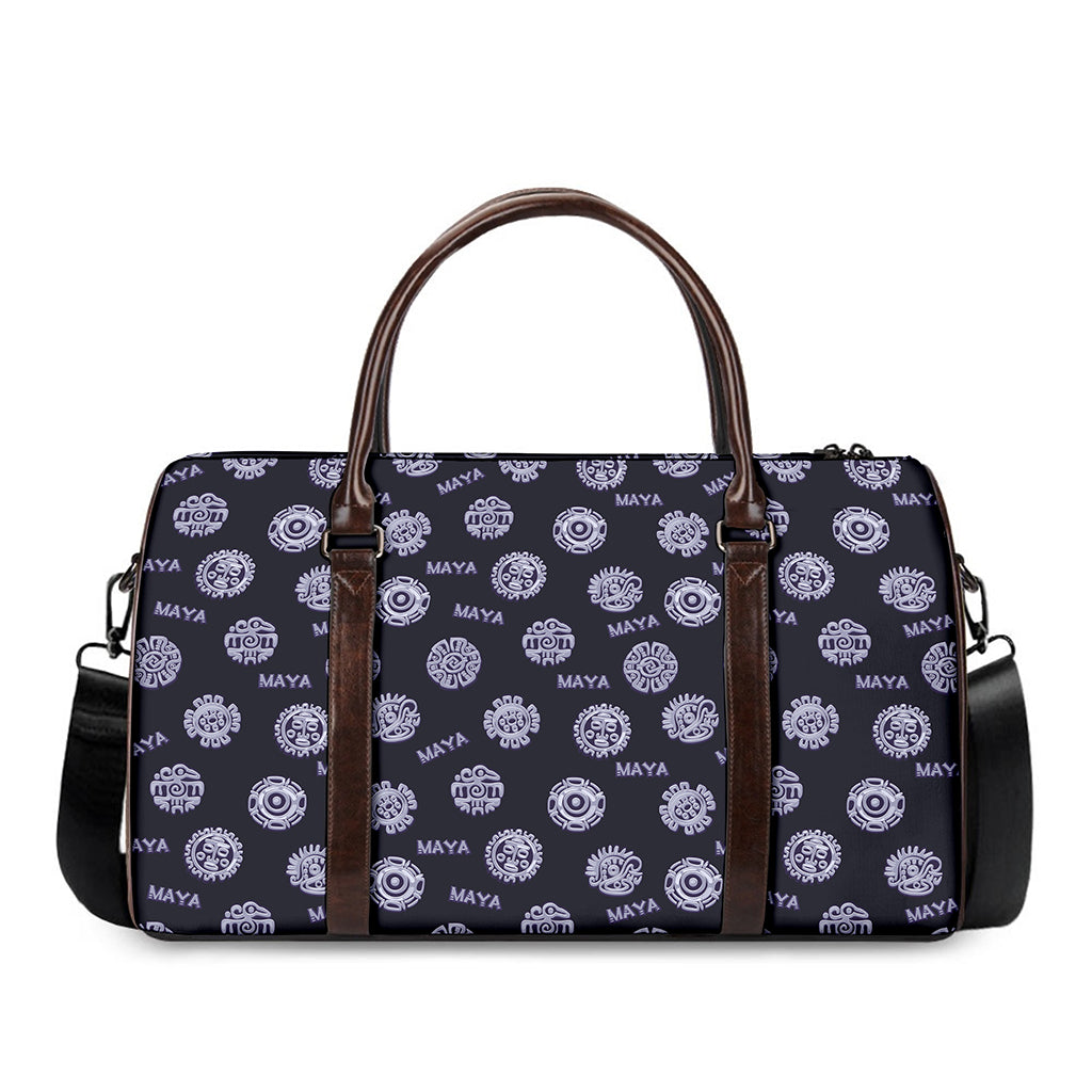 Maya Symbol Pattern Print Duffle Bag