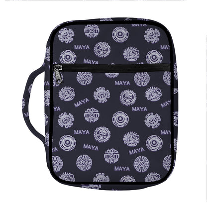 Maya Symbol Pattern Print Front Pocket Bible Bag