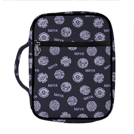 Maya Symbol Pattern Print Front Pocket Bible Bag