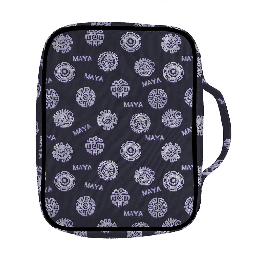 Maya Symbol Pattern Print Front Pocket Bible Bag