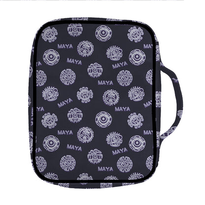 Maya Symbol Pattern Print Front Pocket Bible Bag