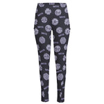 Maya Symbol Pattern Print High-Waisted Pocket Leggings