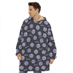 Maya Symbol Pattern Print Hoodie Blanket