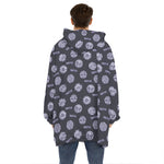 Maya Symbol Pattern Print Hoodie Blanket