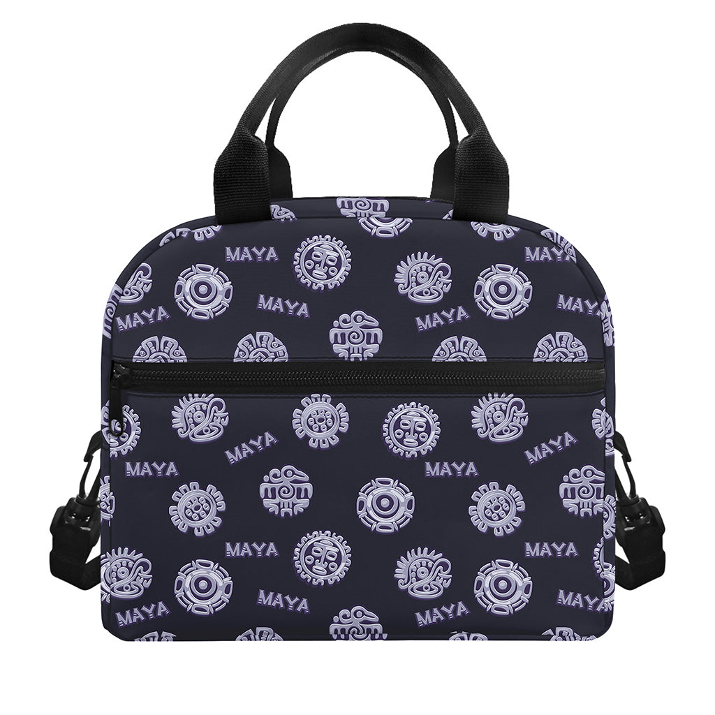 Maya Symbol Pattern Print Insulated Lunch Bag